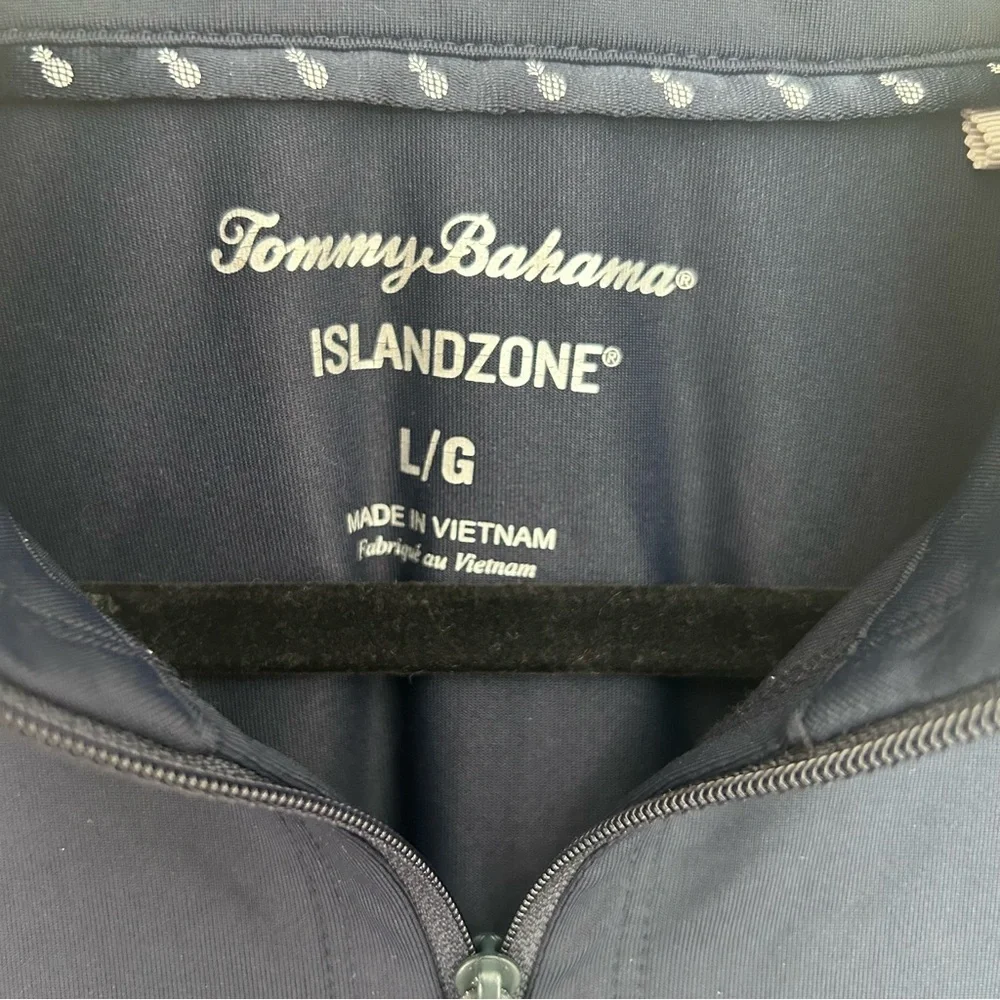 Tommy Bahama golf dress island zone navy blue large half zip tunic pockets - Picture 2 of 6